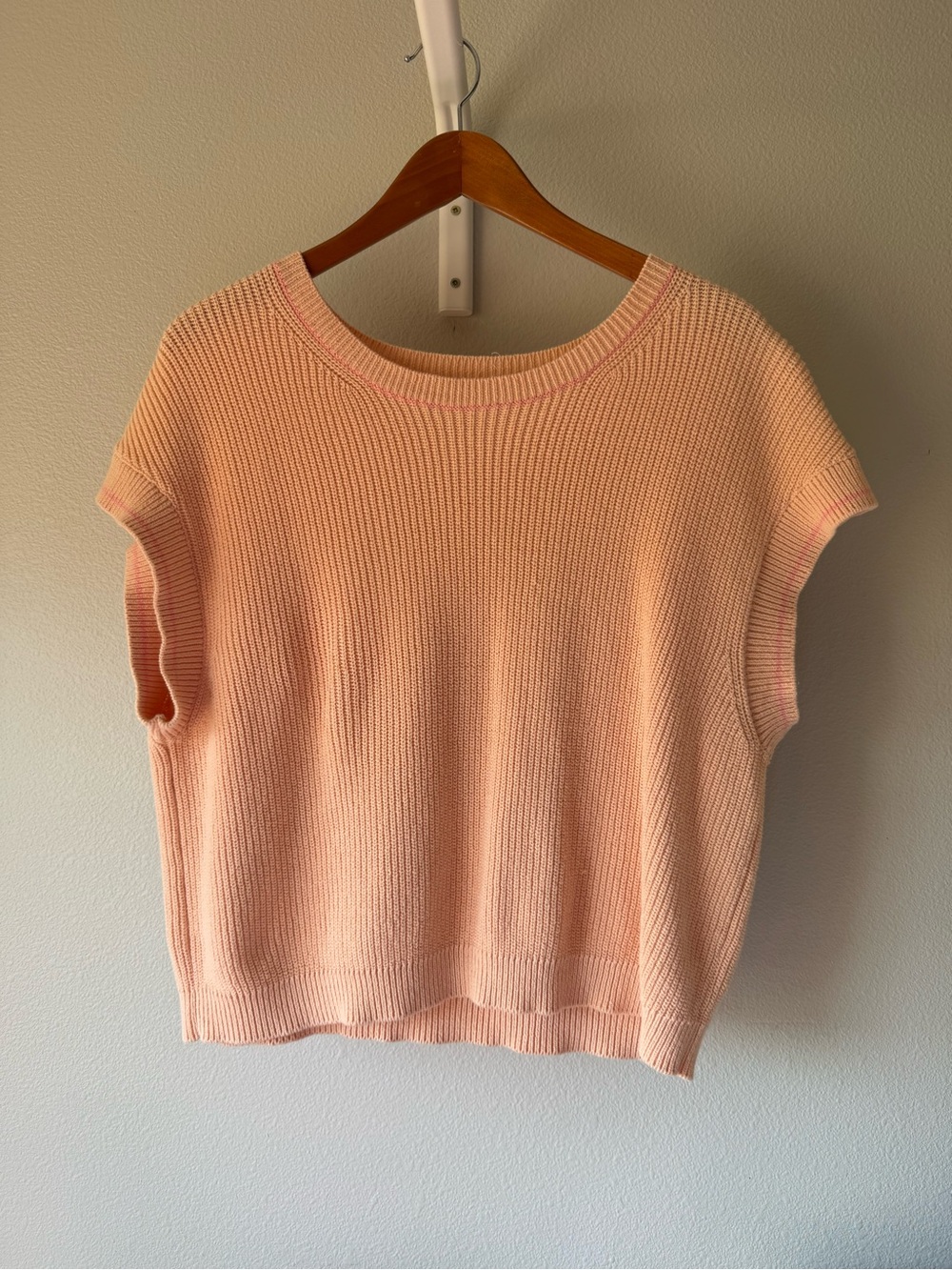 Carve Designs Peach-Pink Ribbed Sweater Tank
